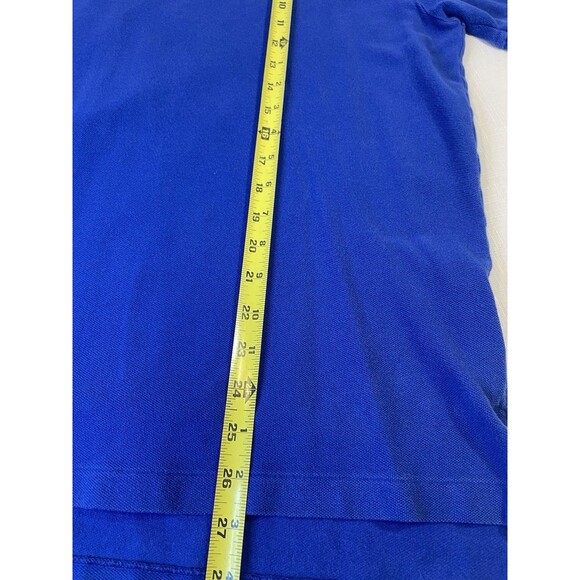 Polo Ralph Lauren Mens Medium Blue Short Sleeve Shirt 3 Triple Horse Logo - Picture 9 of 11